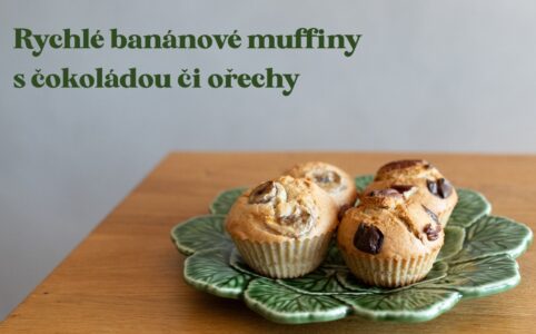 Najlepší recept na rýchle banánové muffiny s čokoládou či orechmi.